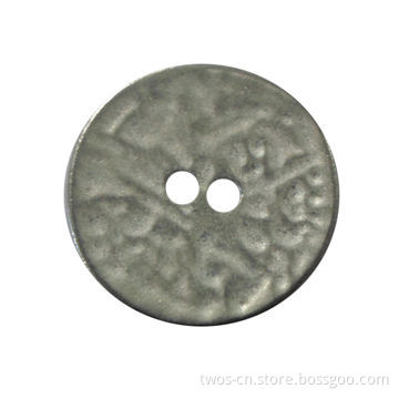 Metal Alloy Button with 2 Holes